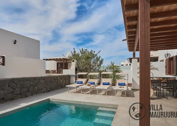 فيلة Mauruuru - 10 Minutes Walking To Marina Rubicon, Heated Pool, Bbq & Office Space With Desk And High Speed Internet